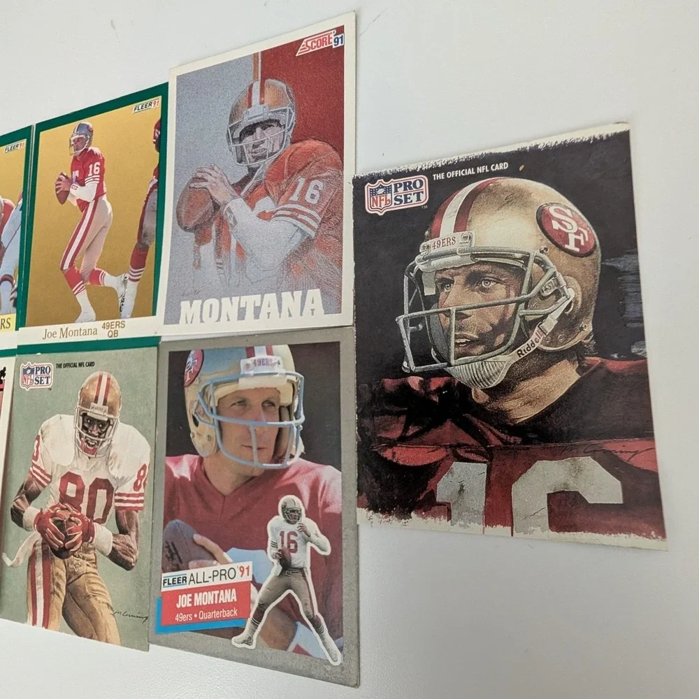 San Francisco 49ers Joe Montana Jerry Rice Steve Young Card Lot Score Pro Set